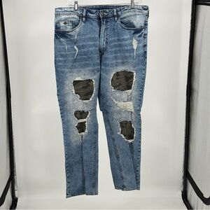 Men’s Buffalo David Bitton Distressed Camo Patch Jeans 42‎